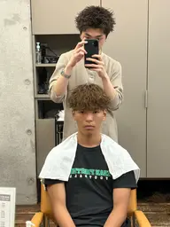 カット➕波巻きパーマ