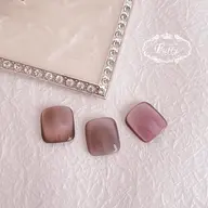 リピーター様当店オフ込み☆フットネイル　マグネット・ミラーなど10本統一シンプルデザイン　他店オフの場合は＋500円