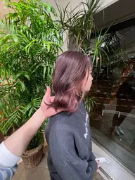 👼カット➕イヤリングインナーカラー【ブリーチ込み】➕ｵｼﾞｵｯﾄトリートメント👼