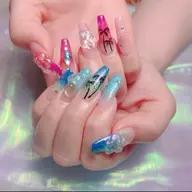 チップ長さだし10本+ワンカラー