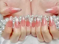 💅チップ長さだし💅チークネイル+マグネットフレンチ9500