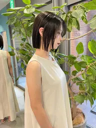 【🌟minimo特別価格🌟】🍑ボブカット+透明感カラー+オージュア5STEPトリートメント🍑