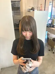 【ミニモ価格🎀】お顔周りカット＋ライトニングケアWカラー(ブリーチなし)＋内部補修Tr＋ミズリゼTr＋リファUFB