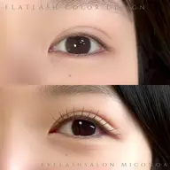 【透明感brown】flat lash 100本｜くすみカラーで抜け感EYE