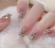 自爪^△^【持ち画像】☆＾ラメグラデーション✖︎90分ストーンパーツ付け放題￥７,600