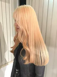 ミニモ直前🈹❣️ケアブリーチ使用|ダブルカラー+無料トリートメント✨(SB込)+簡易ヘッドスパ/韓国ヘア/名古屋/栄