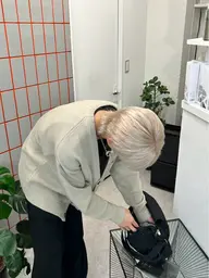 ‼️ミニモ学割クーポン‼️💎💎メンズブリーチリタッチ➕オンカラー💎💎ケアブリーチ込💥