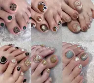 🧡foot🧡10本アート(オフ、ケア込み、埋め尽くし🆗.7日以内お直し無料)