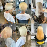 ⭐️自然なホワイトブロンドに✨ケアブリーチ抜きっぱなしカラー&トリートメント⭐️/ダブルカラー/リタッチ/ショート