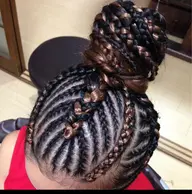 ポニーテールコーンロウ20列以内(地毛のみデザインなし)