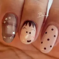 'ᴗ'キャラの顔ネイル🌻動物も可能です🐹