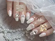 【オフなし】長さだし10本✖️ワンカラーorラメグラパーツつけ放題❄️✨