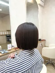 切りっぱなしボブカット➕ワンカラー🥣➕サイエンスアクアトリートメント🫧