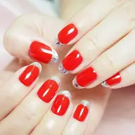 【人気❣️】ガラスフレンチ🧏‍♀️【トレンドデザイン💅】