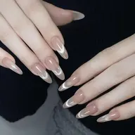 ⭐ワンホンネイル⭐《チップ長さだし》マグネットフレンチネイル★オフなし