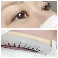 クラウンラッシュ束巻きラッシュリフト、ケラチントリートメント、アイシャンプー付き