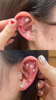 ✨️今話題の✨️カット+艶カラー+耳つぼジュエリー👂🏻"