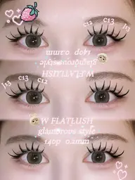 【⟡.·*.マツエクモデル*.+ﾟ】マツエク💞フラットラッシュ140本➕下マツエク40本☆ オフあり✨