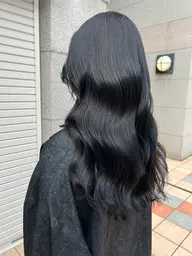 🍊ブリーチ無しカラー🍊〻ダメージケア黒染め〻ワンカラー＋トリートメント