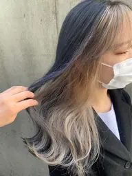 ✨長さ規定なし✨イヤリングカラー＋フルカラー＋2stepトリートメント（イルミナ＋1160円、ヘッドスパ＋1730円）