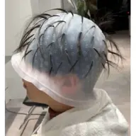 メンズカット＋ブリーチキャップハイライト+1stepトリートメント(ホワイトハイライト)ブリーチ2回まで