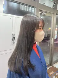 前髪カット+ワンカラー+リペアトリートメント🐩🩵