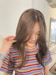 🌙透明感ブリーチ無しダブルカラー