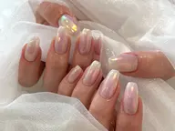 🪞ミラーネイル/オーロラパウダー💎‼︎ちゅるん仕上げ☺︎【オフ無し】（甘皮ケア付き）✨