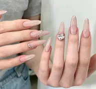 🧸🐾【チップ長さだし】シンプルワンホン★韓国100分持ち込み