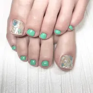 初回フットnail❤︎(両親指にデザインを入れるだけでグンっと可愛さup)