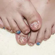 フットネイル120分アートし放題（オフ無料）持ち込み、ニュアンスネイル、ガラスフレンチ、ワンホン、韓国ネイルOK♡