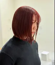 カット✂️＋ブリーチなしw暖色系カラー❤️‪🩷🧡‬‪＋トリートメント(ロング料金＋¥1000)