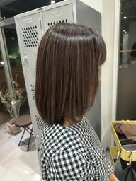 前髪矯正➕カット➕白髪ぼかし➕髪質改善トリートメント🤗全体に矯正をかけたくない方💦前髪だけ縮毛矯正したい方必見👍