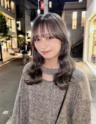 🟡マエダ指名限定🟡フィットする前髪カット+透明感抜群カラー+プレミアムトリートメント✨¥14000→¥11200