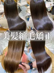 🔸髪質改善がさせれたような自然な艶髪に🔸カット&【美髪縮毛矯正】&内部補修トリートメント【ストレートパーマも可能】