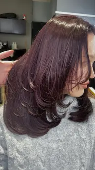 顔周りレイヤーカット✂️➕ワンカラー🤍➕超音波アイロン付きトリートメント🎀