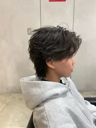 大流行！！🟦フェザーパーマ×メンズカット