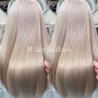 ［🤍うる艶👼🏻ハイトーンダブルカラー🤍］ケアブリーチ+オンカラー+1stepトリートメント🪽ロング料金無し