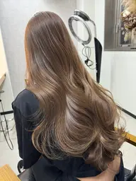 ベージュ/ブラウン系特化🌟ブリーチなしダブルカラー+超音波トリートメント+カット