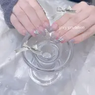 【オフ込み◎ワンカラー/バーチャルフレンチ/グラデベース+パーツ2個まで🩰】パーツ700種類以上🎀