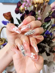 ワンホンネイル🎀時間以内アート、3Dパーツ、ストーン、シールつけ放題🎀