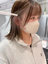 カット+インナーカラー(ケアブリーチ)+超音波AujuaTR ¥16000