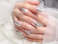 【期間限定‼️】オフ込み🩵長さ出し10本+120分アート(アプレ変更+1100円)