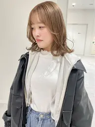 【ミルクティーカラークーポン🧸】ブリーチ+カラー+トリートメント+セット🫧