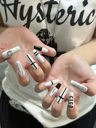 【10本チップ長さだし】デザインやり放題+パーツ2つ選択