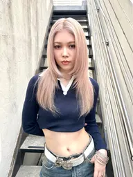 《理想の髪へ！》ダブルカラー（ケアブリーチ）￥6500#原宿#表参道#ブリーチ#暖色#寒色