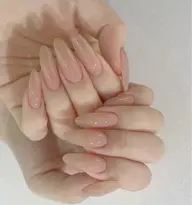 【チップスカルプ】ワンカラー&ラメグラデーション+ストーン埋め尽くし2本／パーツ2個