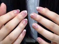 オフなし自爪★♡SNS大人気チークマグネットフレンチ¥8990