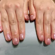 ジェルネイル【練習モデルさん】ハンドオフなし　　　　　　　ラメグラデーション