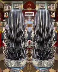 【12月末まで】🌺編み込みエクステ人毛50%×人工50%ハイライトかインナー10本🌺